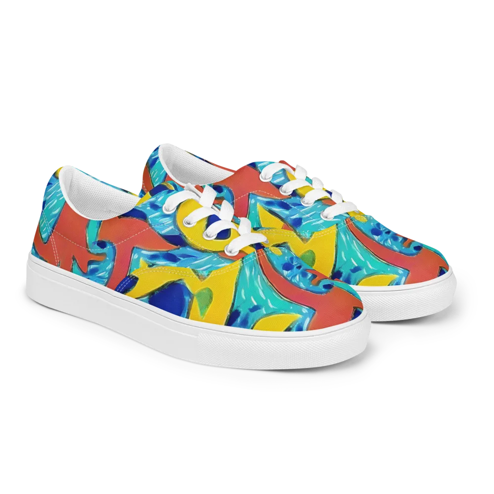 Aqua Uproar on Men's Lace-Up Canvas Shoes — Right Front