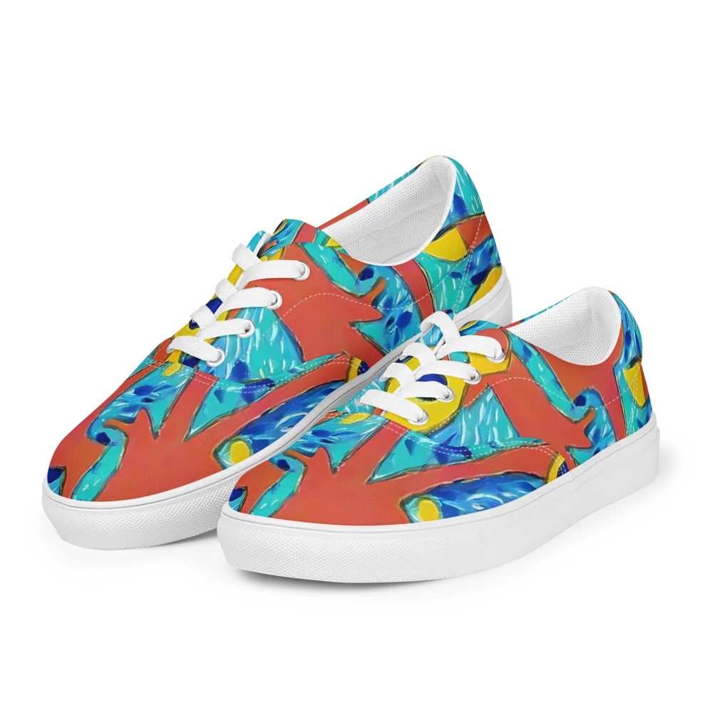 Aqua Uproar on Men's Lace-Up Canvas Shoes — Left Front