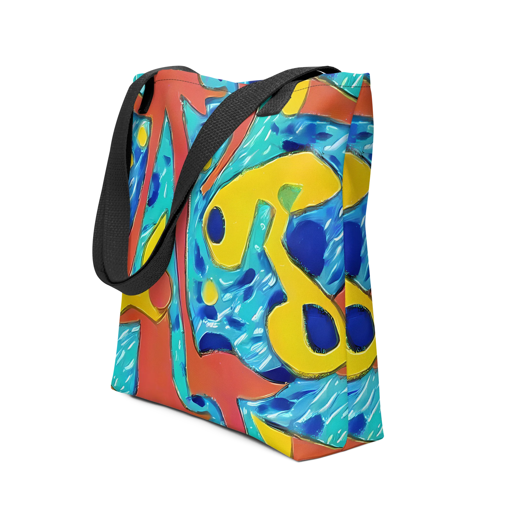 Aqua Uproar on Tote Bag — Front