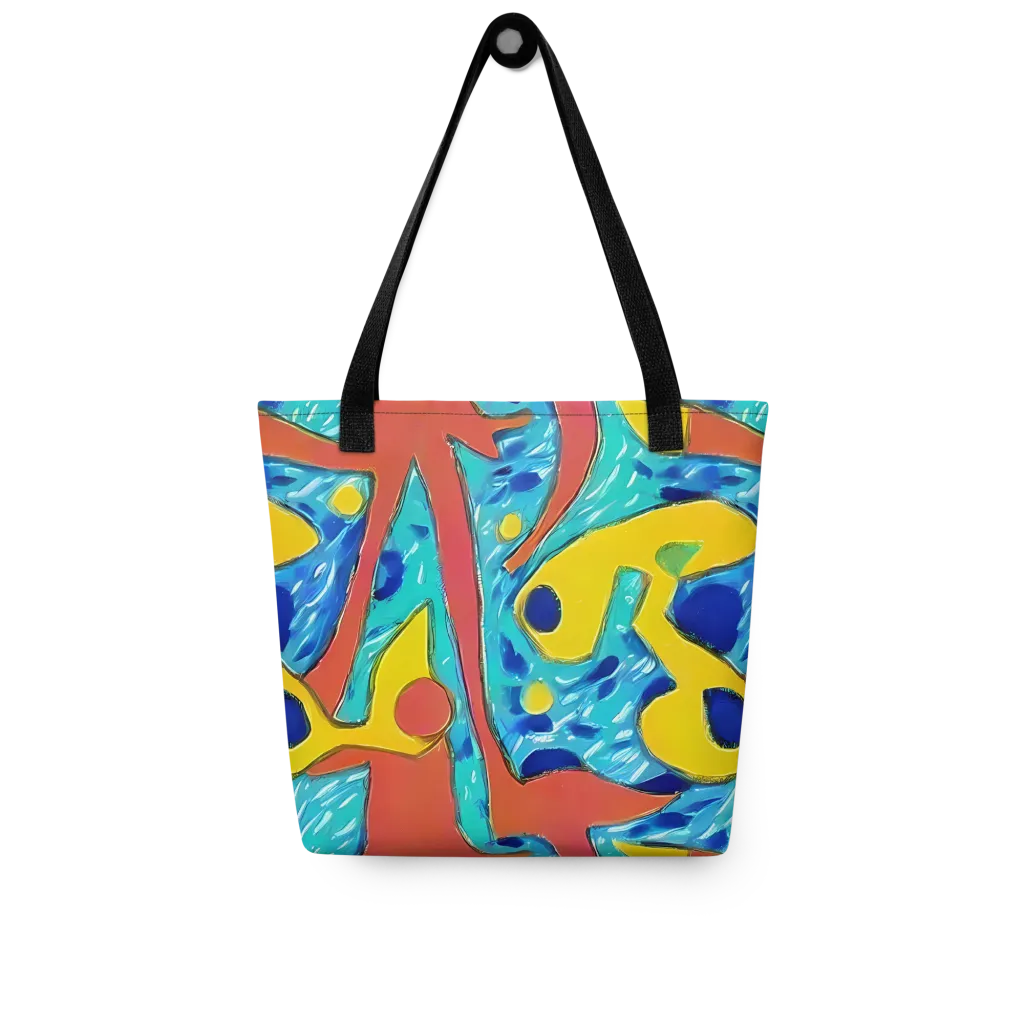 Aqua Uproar on Tote Bag — Front
