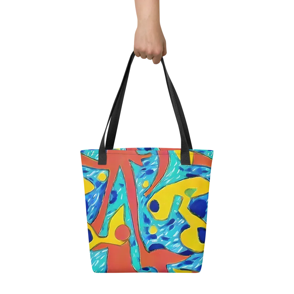Aqua Uproar on Tote Bag — Front
