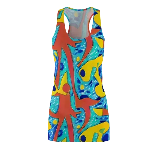 Aqua Uproar on a Racerback Dress