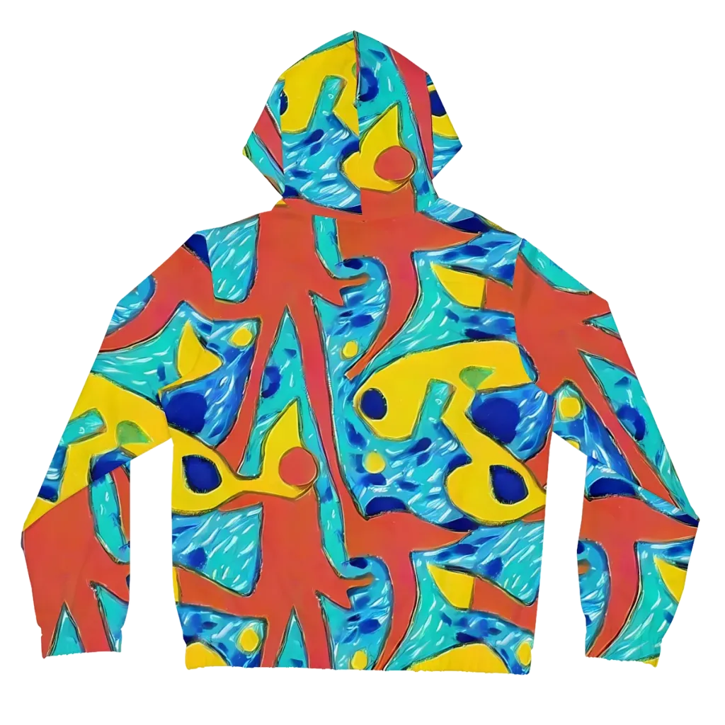 Aqua Uproar on Women's Full-Zip Hoodie — Back