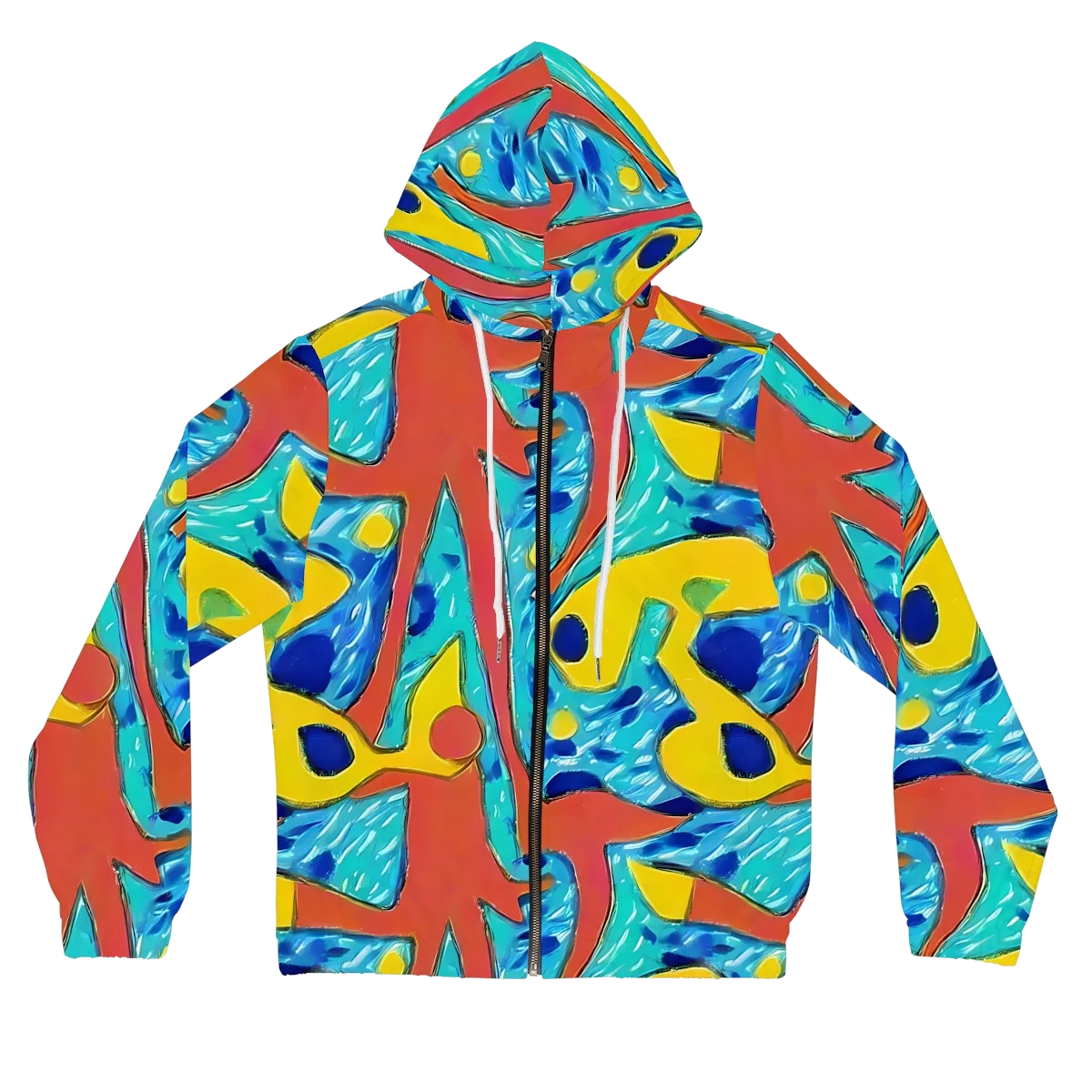 Aqua Uproar on Women's Full-Zip Hoodie — Front