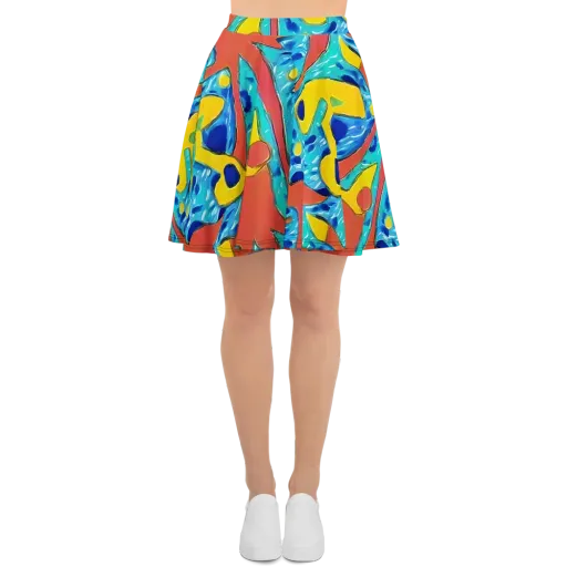 Aqua Uproar on a Skater Skirt