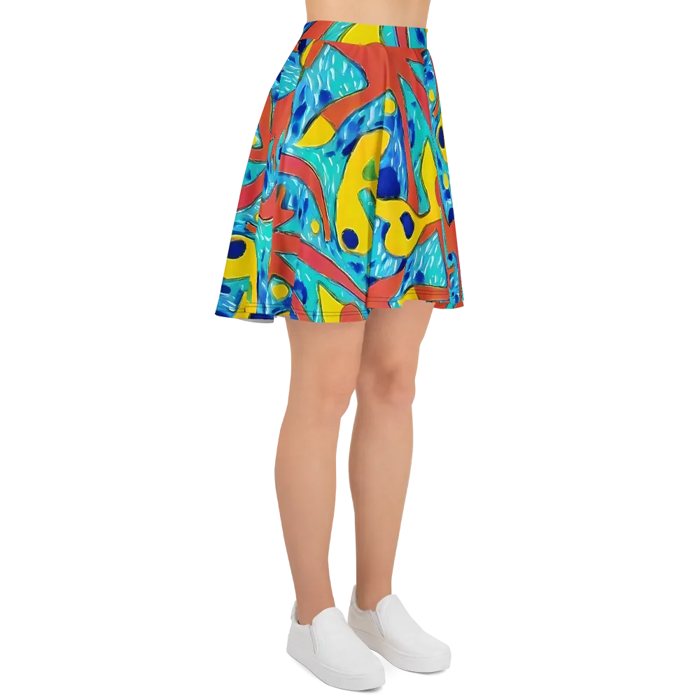 Aqua Uproar on Skater Skirt — Right