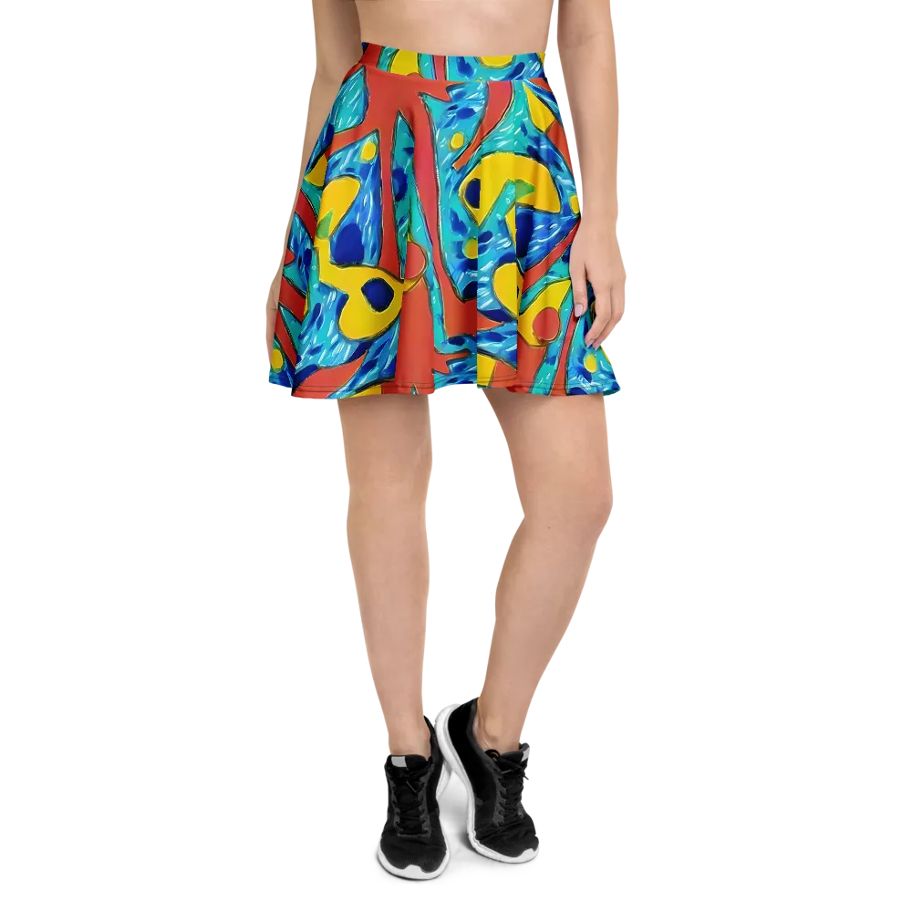 Aqua Uproar on Skater Skirt — Front