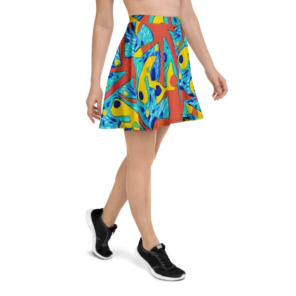 Aqua Uproar on Skater Skirt — Right