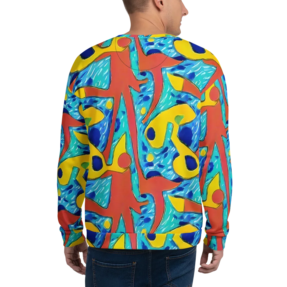 Aqua Uproar on Sweatshirt — Back
