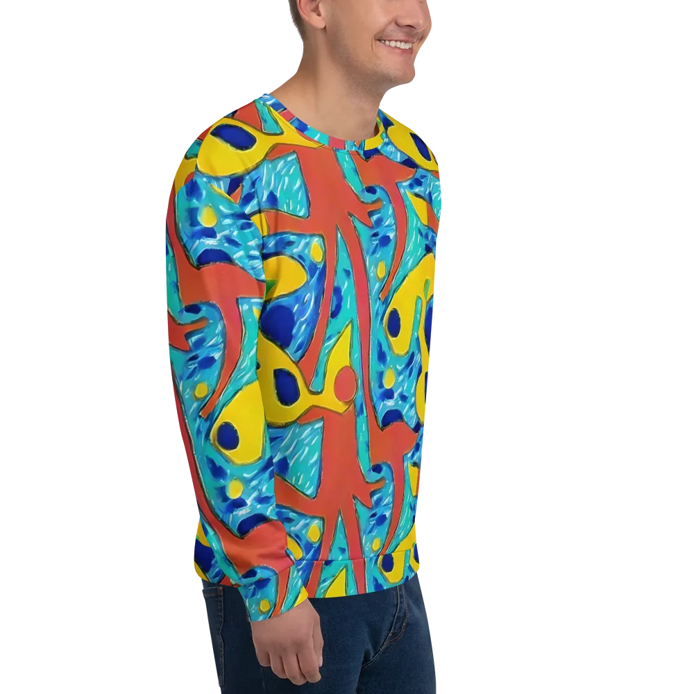 Aqua Uproar on Sweatshirt — Right Front