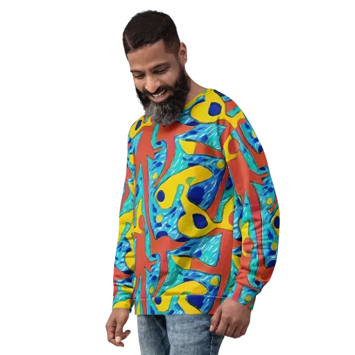 Aqua Uproar on a Sweatshirt