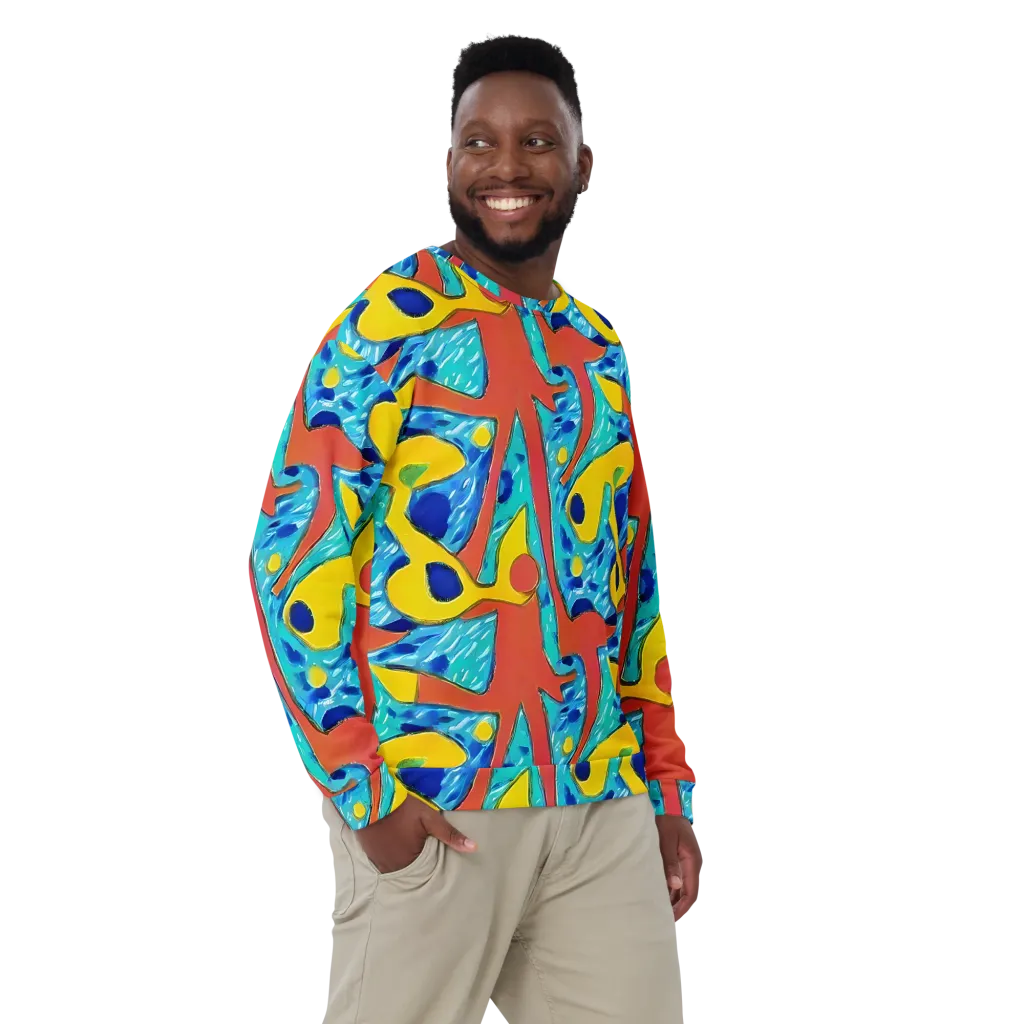 Aqua Uproar on Sweatshirt — Front
