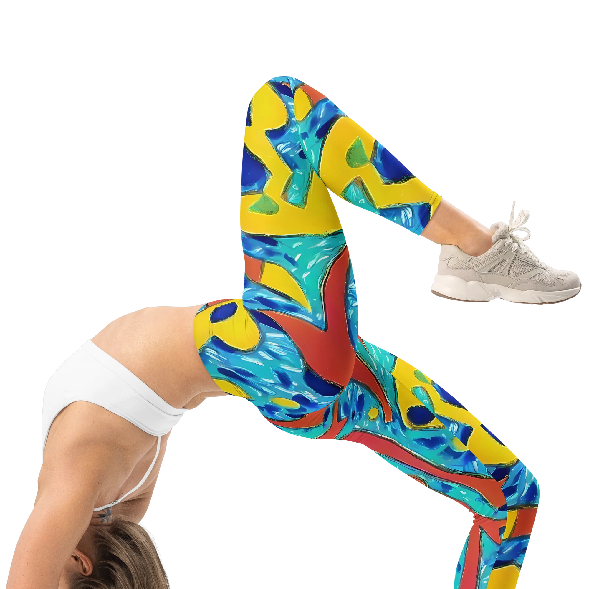 Aqua Uproar on Leggings — Right