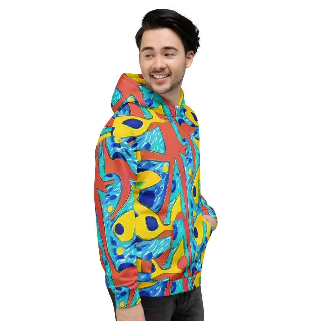 Aqua Uproar on Hoodie — Right