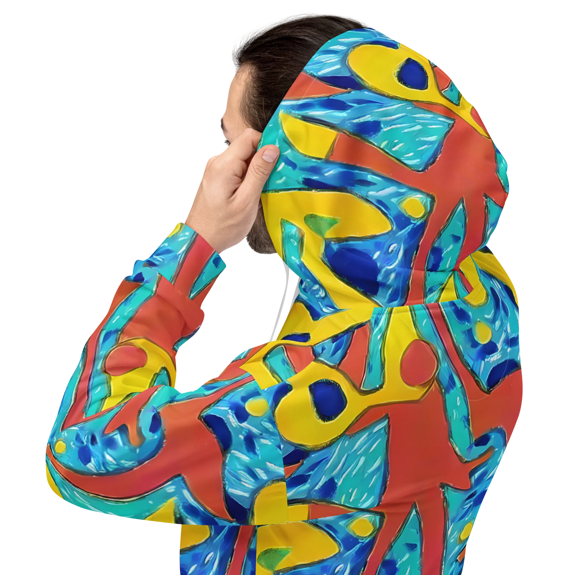Aqua Uproar on Hoodie — Back