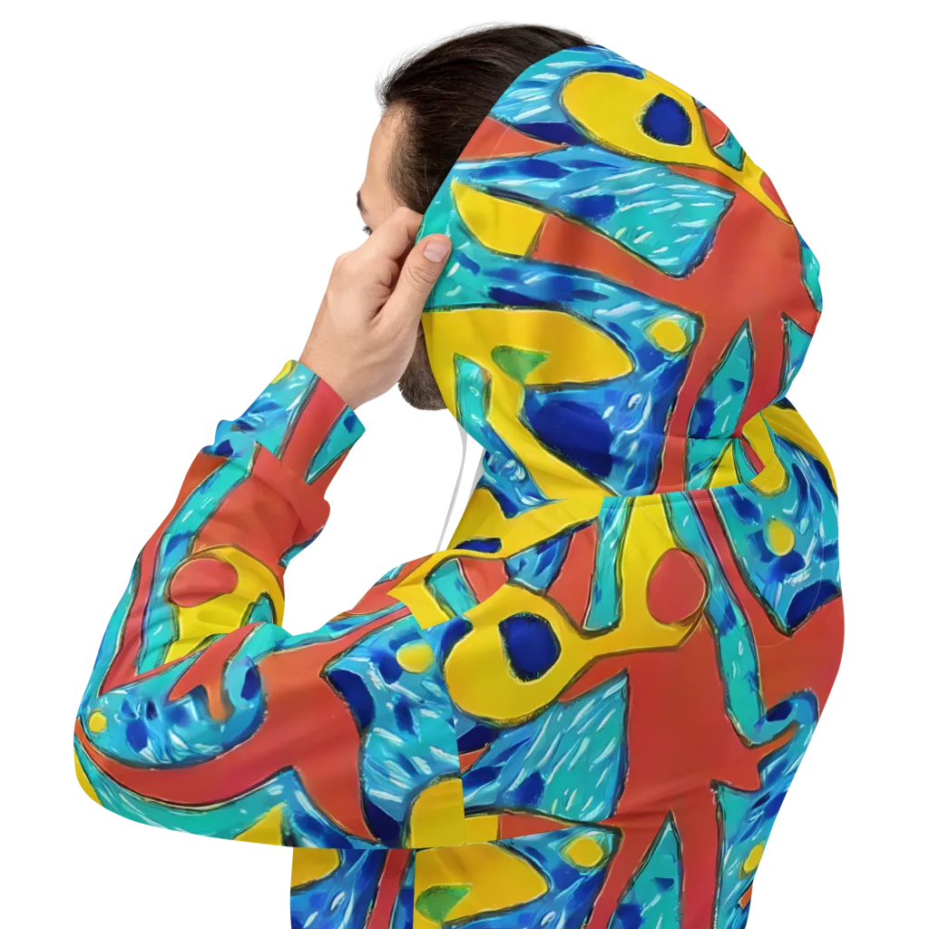 Aqua Uproar on Hoodie — Back
