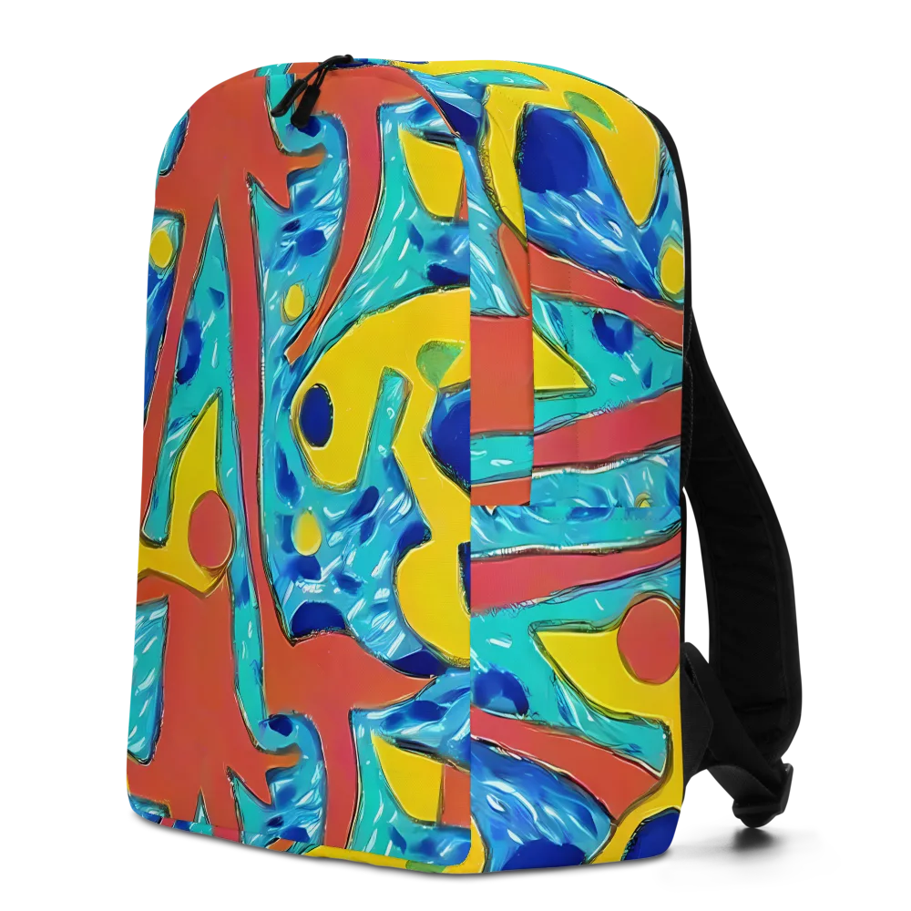 Aqua Uproar on Minimalist Backpack — Left