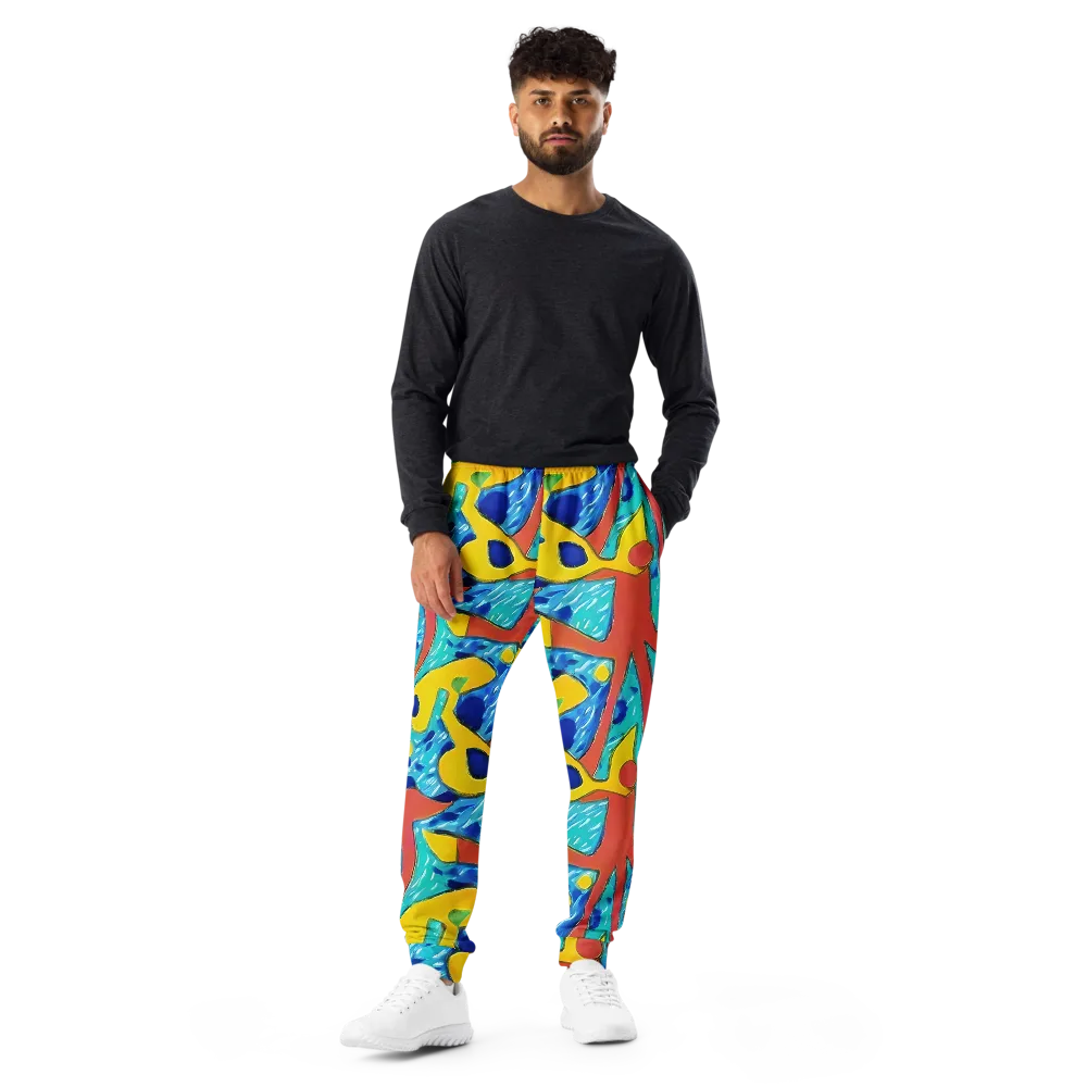 Aqua Uproar on Men's Joggers — Front