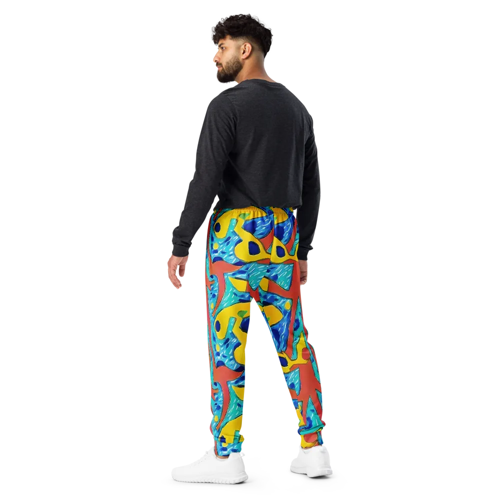 Aqua Uproar on Men's Joggers — Back