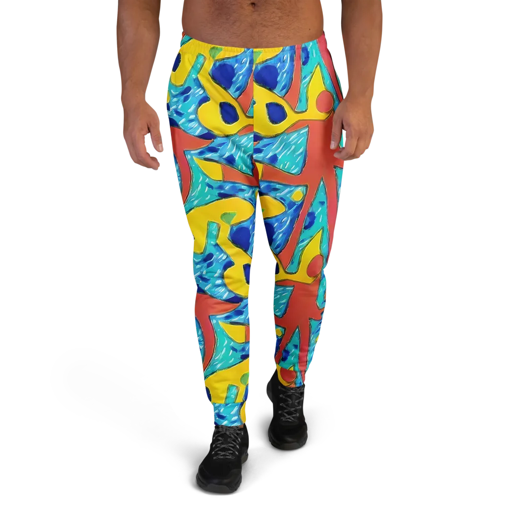 Aqua Uproar on Men's Joggers — Front