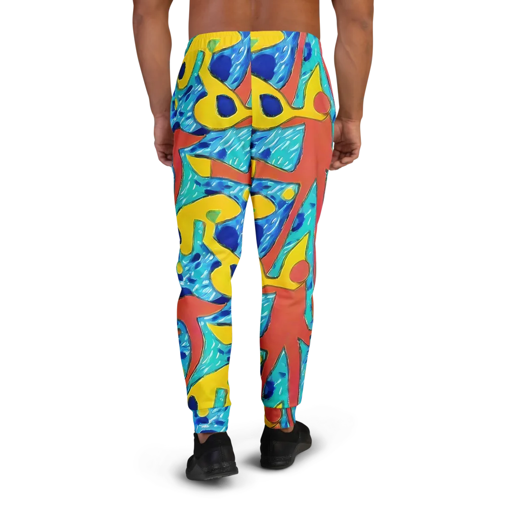 Aqua Uproar on Men's Joggers — Back