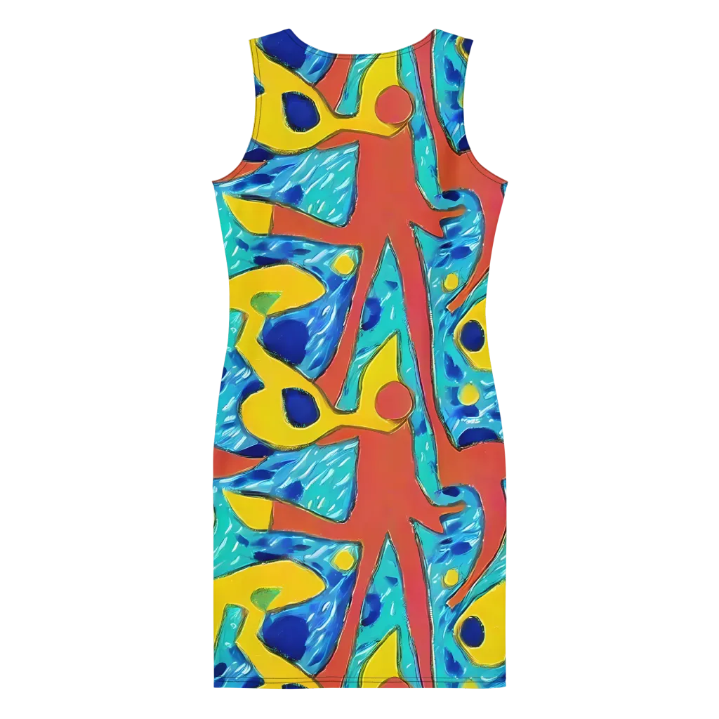 Aqua Uproar on Bodycon Dress — Back