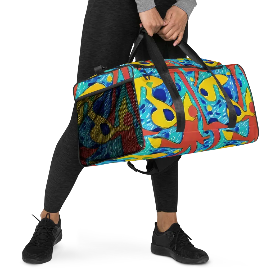 Aqua Uproar on Duffle Bag — Right Front
