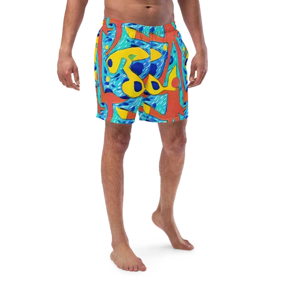 Aqua Uproar on Swim Trunks — Front