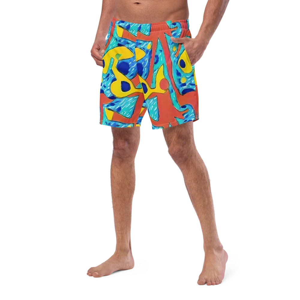 Aqua Uproar on Swim Trunks — Left Front