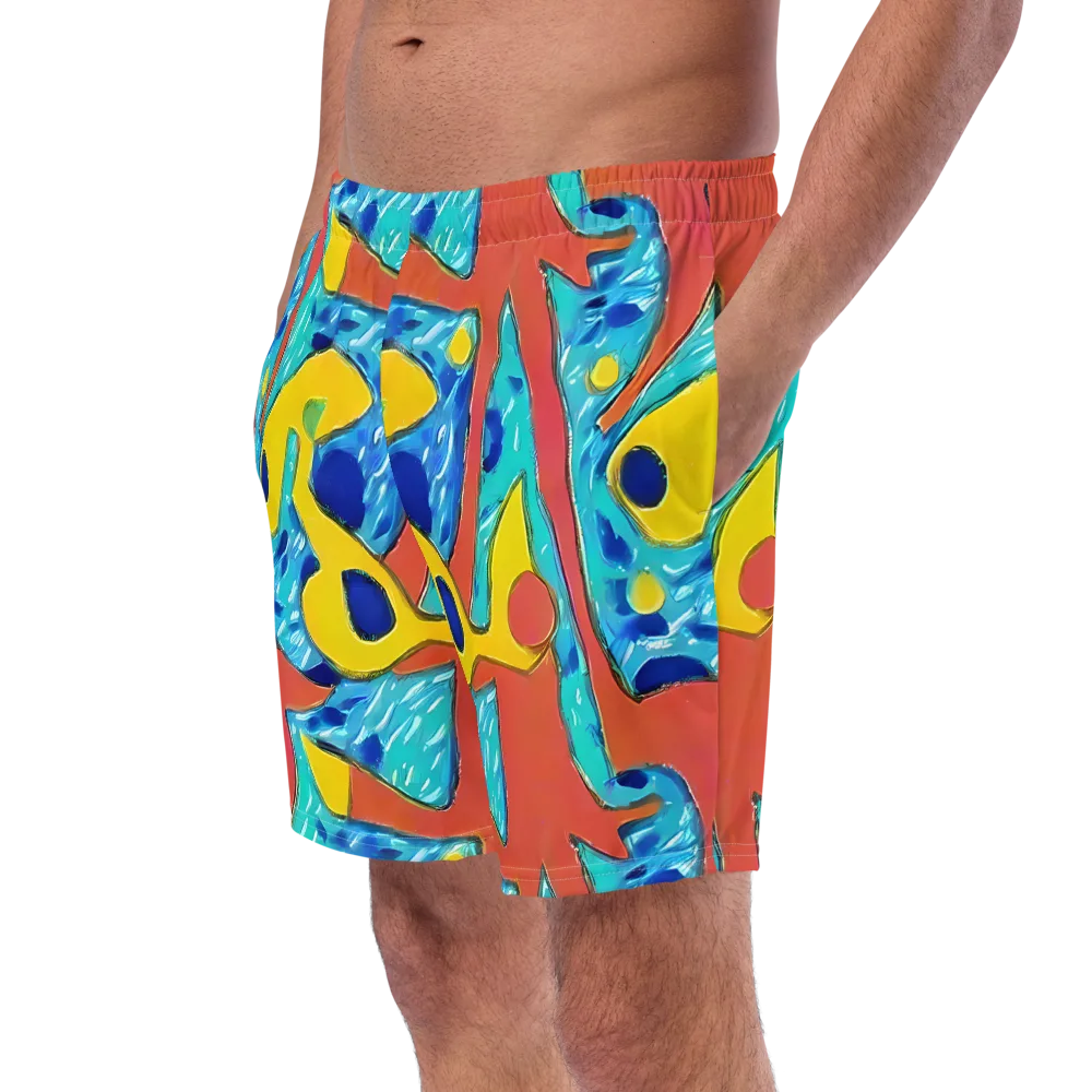 Aqua Uproar on Swim Trunks — Left Front