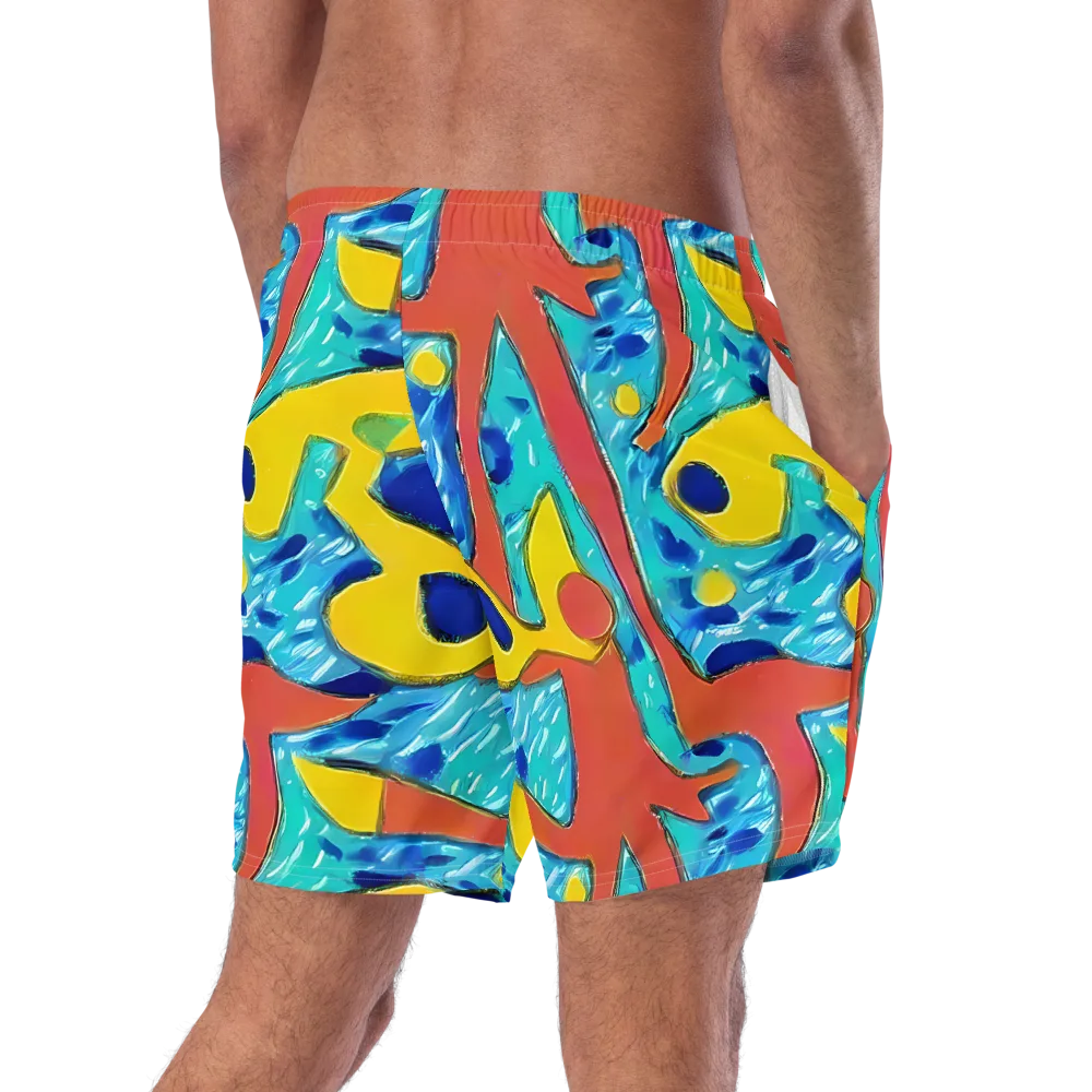 Aqua Uproar on Swim Trunks — Right Back