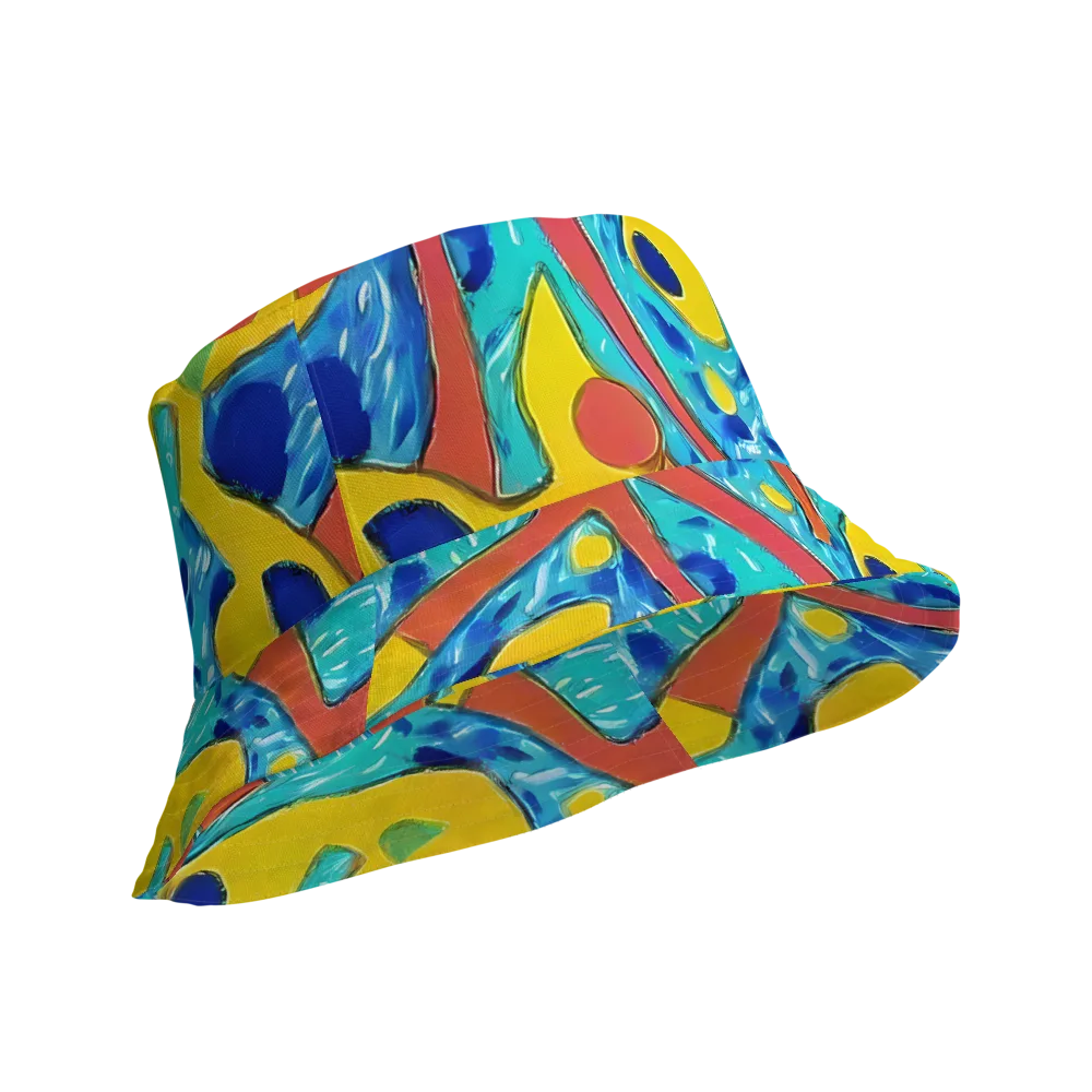 Aqua Uproar on Reversible Bucket Hat — Product details Outside