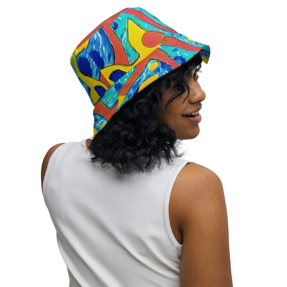 Aqua Uproar on Reversible Bucket Hat — Right Outside
