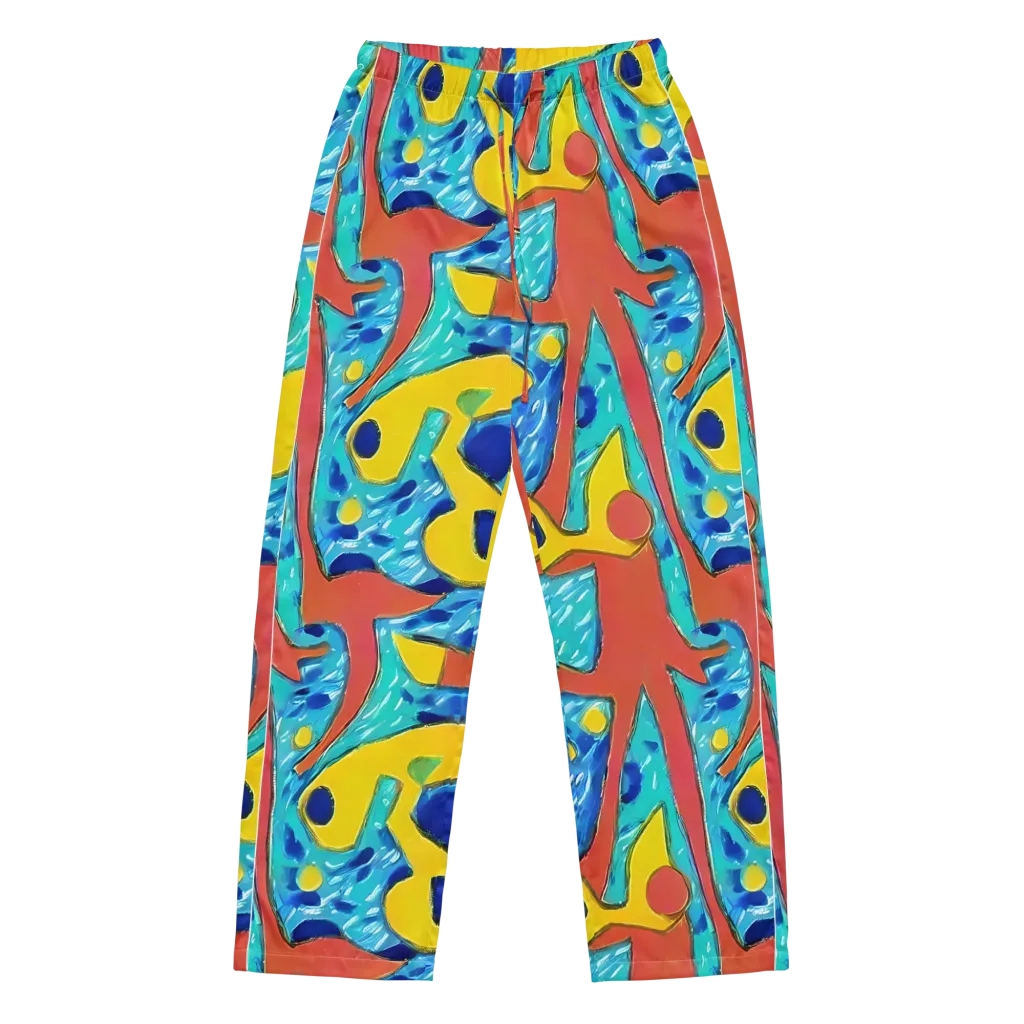 Aqua Uproar on Women's Pajama Pants — Front
