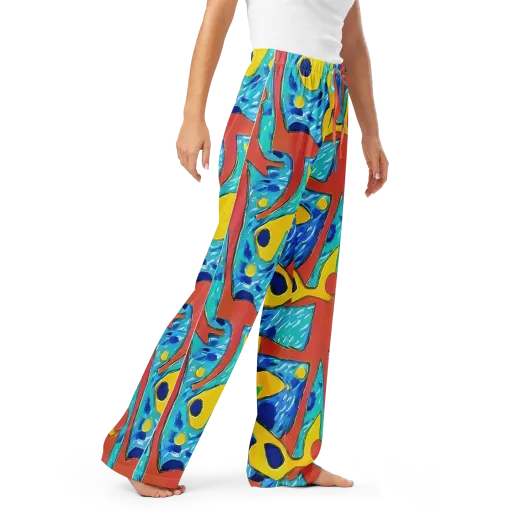 Aqua Uproar on a Women's Pajama Pants