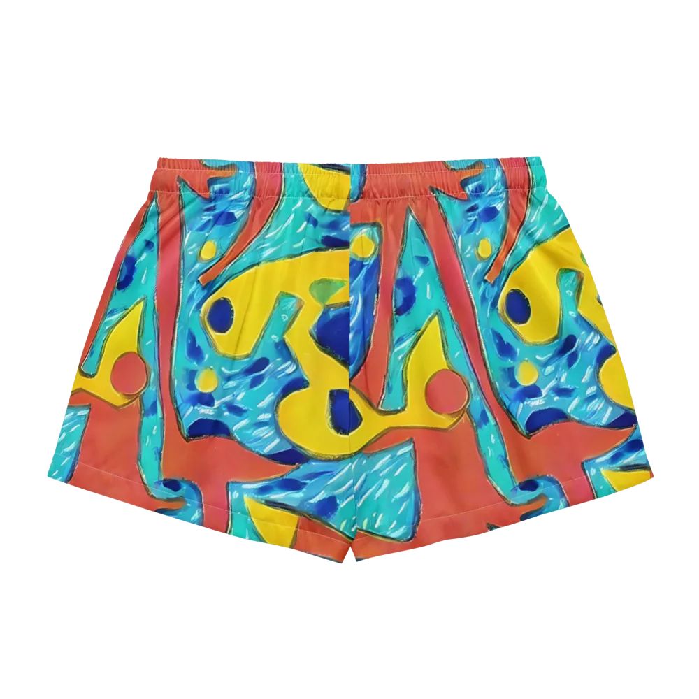 Aqua Uproar on Women's Pajama Shorts — Back