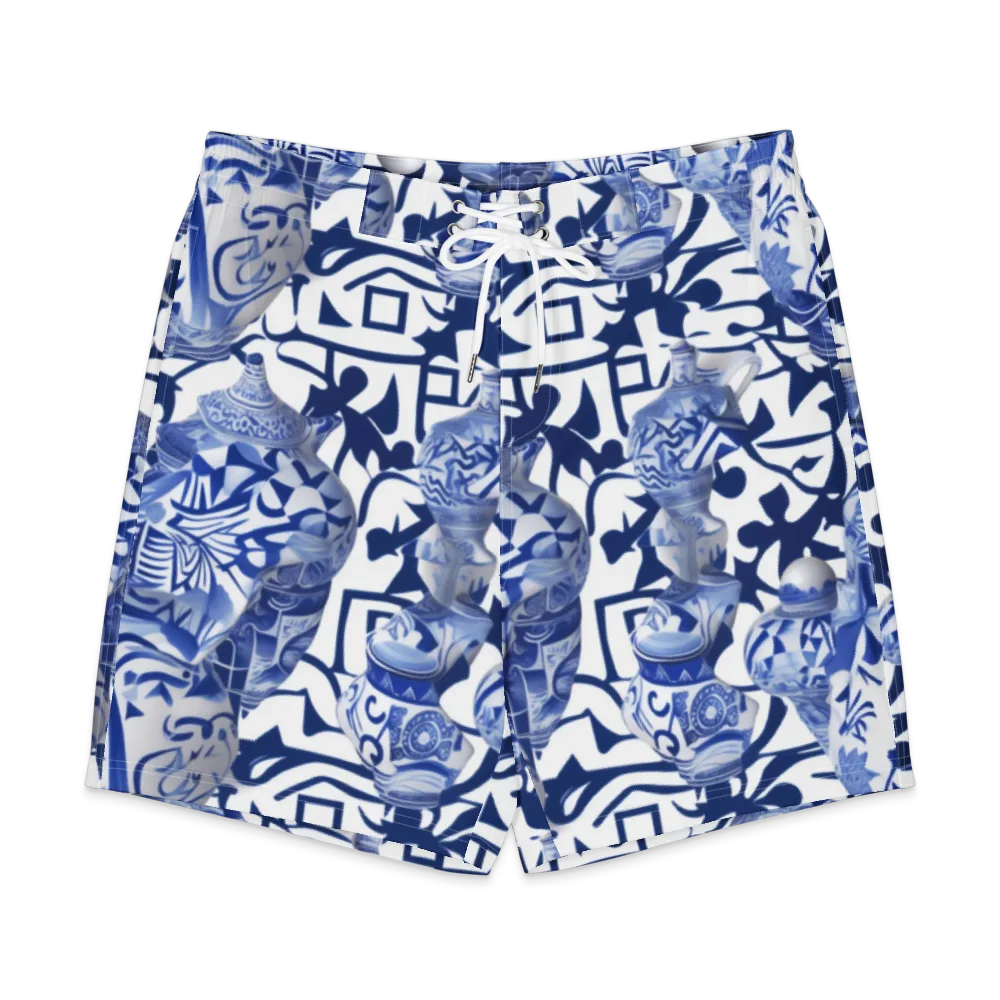 Cobalt Ceramics on Men's Board Shorts — Front