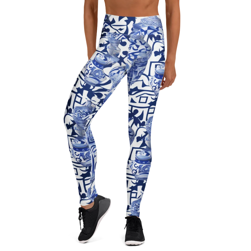 Cobalt Ceramics on Yoga Leggings — Front