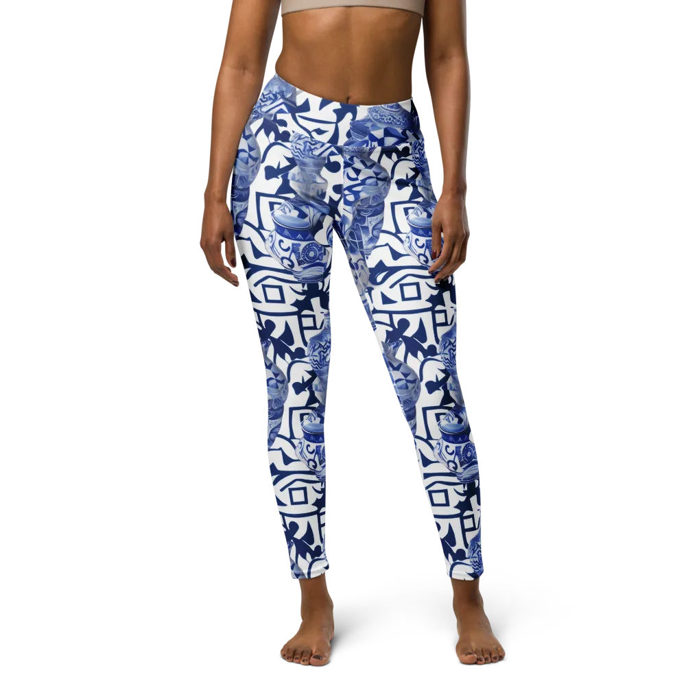 Cobalt Ceramics on Yoga Leggings — Front