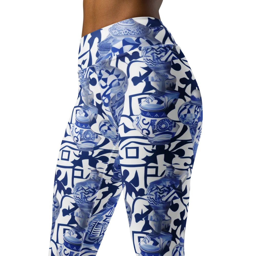 Cobalt Ceramics on Yoga Leggings — Left Front
