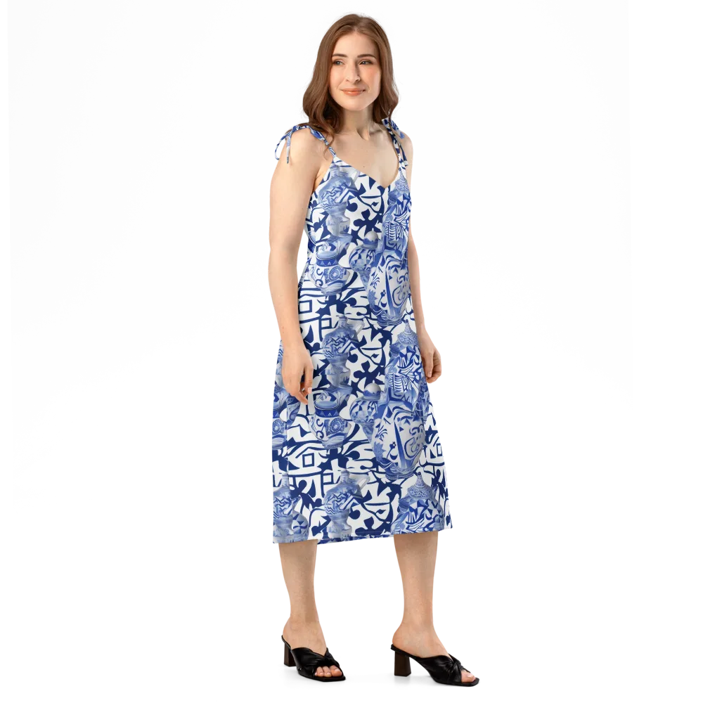 Cobalt Ceramics on Slip Dress — Right Front
