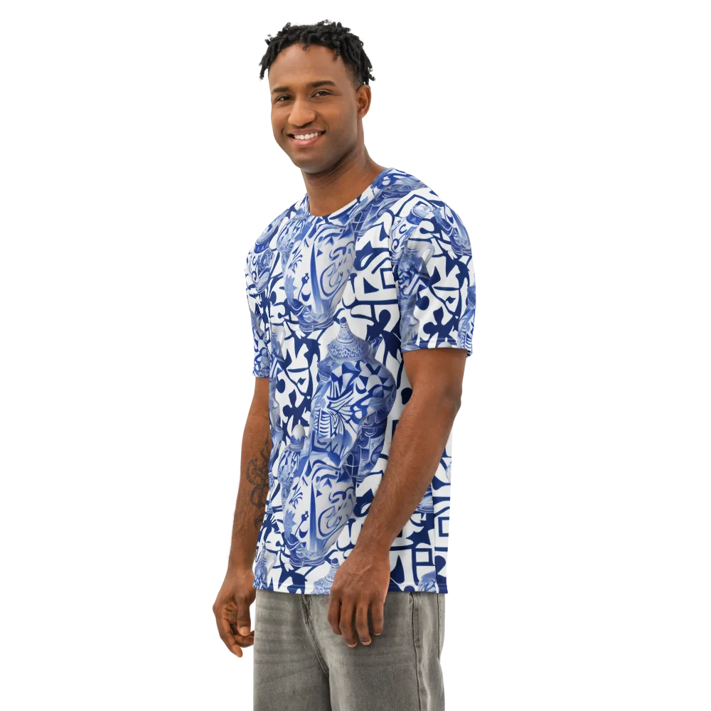 Cobalt Ceramics on Men's Cotton Crew Neck T-Shirt — Left Front