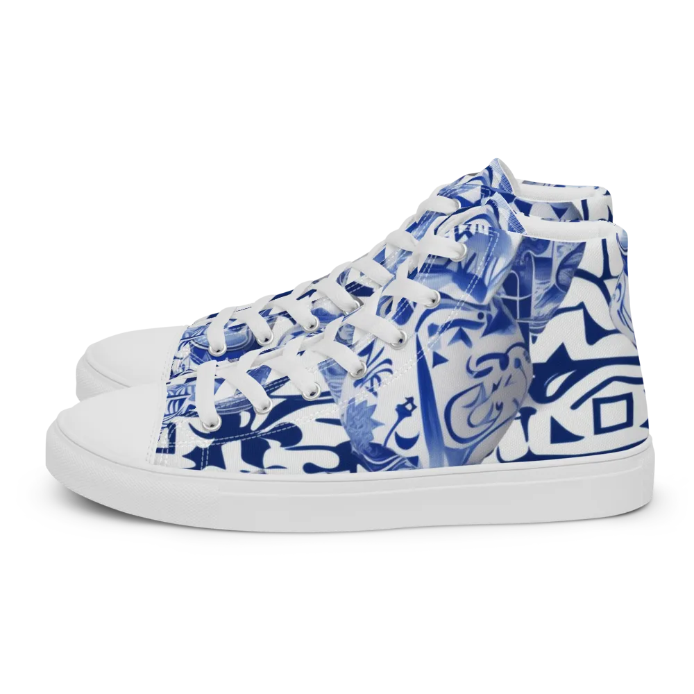 Cobalt Ceramics on Men's High Top Canvas Shoes — Left