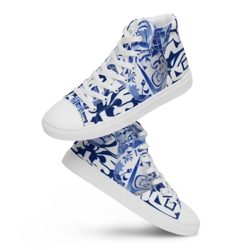Cobalt Ceramics on a Men's High Top Canvas Shoes