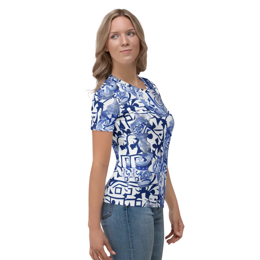 Cobalt Ceramics on Women's Crew Neck T-Shirt — Right