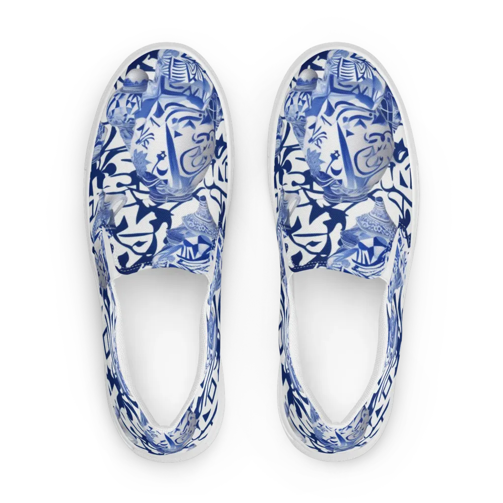 Cobalt Ceramics on Women's Slip-On Canvas Shoes — Front