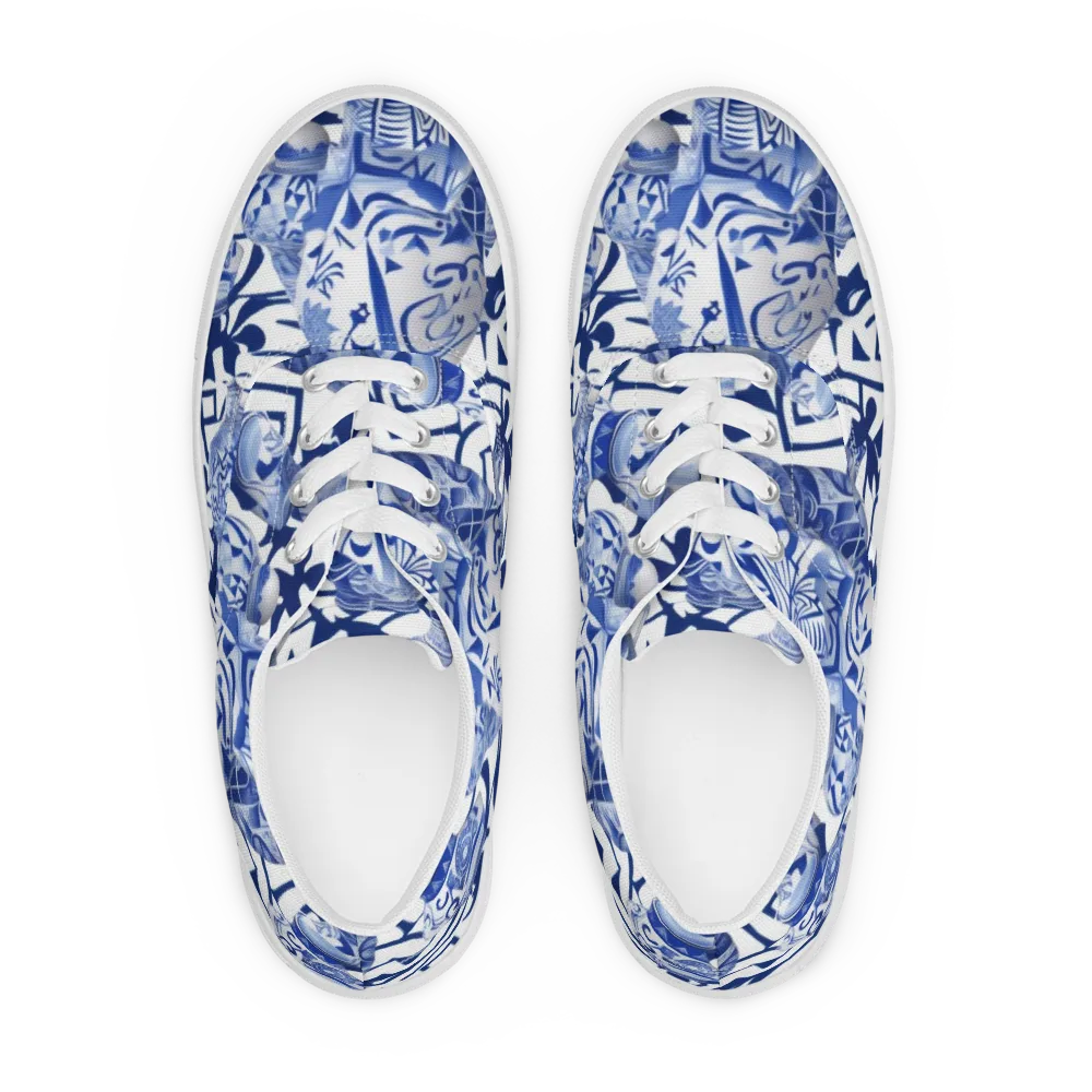 Cobalt Ceramics on Men's Lace-Up Canvas Shoes — Front