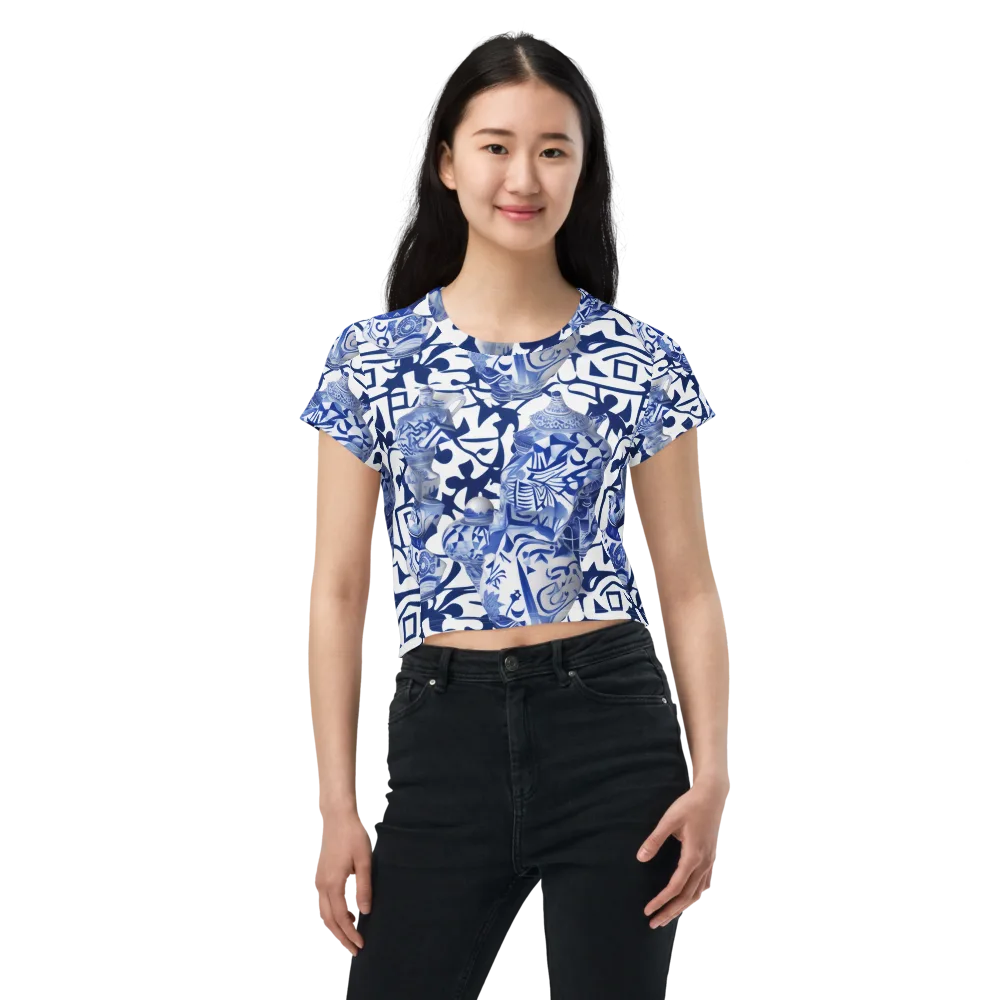 Cobalt Ceramics on Crop Tee — Front