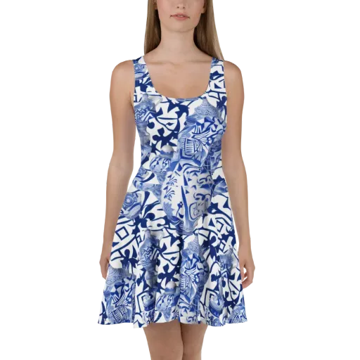 Cobalt Ceramics on a Skater Dress