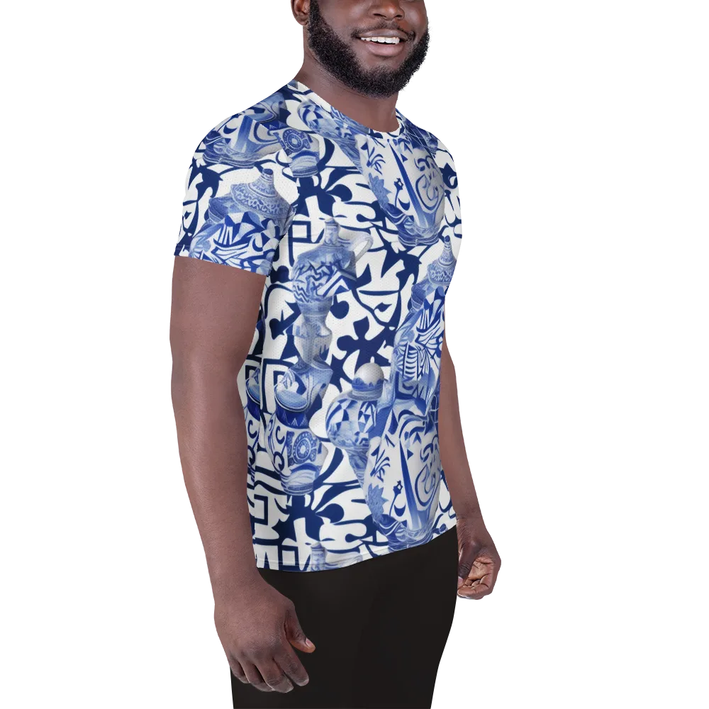Cobalt Ceramics on Men's Athletic T-Shirt — Right